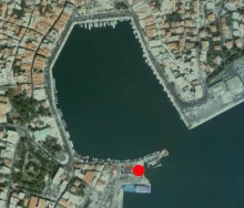 Η θέση των γραφείων μας στο λιμάνι της Μυτιλήνης.